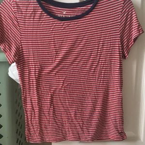 striped american eagle tee